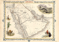 Asia and Middle East Map By John Tallis