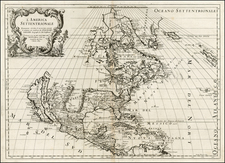 North America and California Map By Giacomo Giovanni Rossi