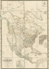 Texas, Plains, Southwest, Rocky Mountains, North America and South America Map By Adrien-Hubert Brué