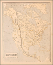 Texas and North America Map By Sidney Morse  &  Samuel Breese