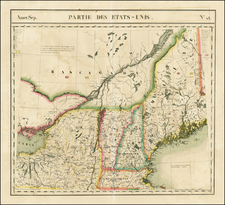 New England Map By Philippe Marie Vandermaelen