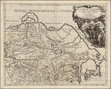 Ukraine, China, Japan, Korea, Central Asia & Caucasus and Russia in Asia Map By Giacomo Cantelli da Vignola