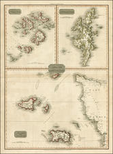 British Isles and British Counties Map By John Pinkerton