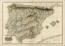 Spain and Portugal Map By John Pinkerton