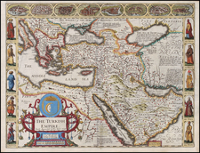 Europe, Turkey, Mediterranean, Asia, Middle East and Turkey & Asia Minor Map By John Speed