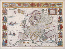 Europe and Europe Map By Willem Janszoon Blaeu