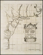 New England, Mid-Atlantic and Southeast Map By James Alexander / James Turner / Benjamin Franklin / James Parker