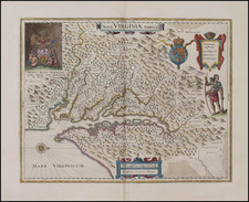 Mid-Atlantic and Southeast Map By Willem Janszoon Blaeu