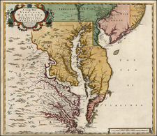 Mid-Atlantic and Southeast Map By John Senex