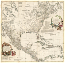 United States and North America Map By Richard William Seale
