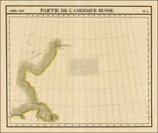 Amer. Sep. No. 5.  Partie De L'Amerique Russe By Philippe Marie Vandermaelen