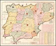 Europe, Spain and Portugal Map By Henri Chatelain