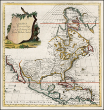 North America Map By Johann Justine Gebauers