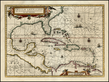 South, Southeast, Caribbean and Central America Map By Peter Schenk  &  Gerard Valk