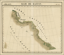 Polar Maps and Canada Map By Philippe Marie Vandermaelen