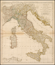 Europe, Italy, Mediterranean and Balearic Islands Map By Robert Sayer