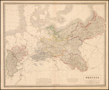 Europe, Poland, Baltic Countries and Germany Map By W. & A.K. Johnston