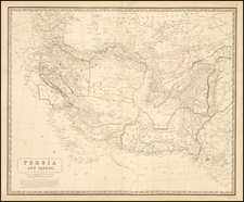 Asia, Central Asia & Caucasus and Middle East Map By W. & A.K. Johnston