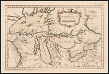 Midwest and Canada Map By Jacques Nicolas Bellin