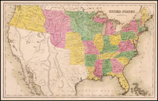 United States Map By Thomas Gamaliel Bradford