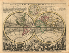 World and World Map By Herman Moll