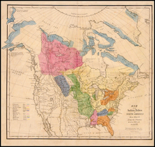 United States and North America Map By American Antiquarian Society