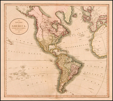 South America and America Map By John Cary