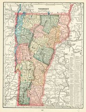 New England Map By George F. Cram