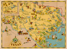 Texas Map By Ruth Taylor White