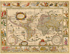 World and World Map By Willem Janszoon Blaeu