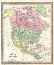 North America Map By Thomas, Cowperthwait & Co.