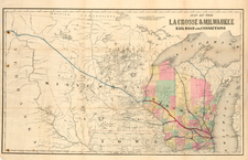 Midwest and Plains Map By Joseph Hutchins Colton