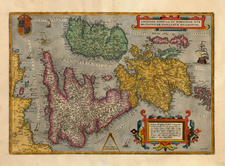 Europe and British Isles Map By Abraham Ortelius