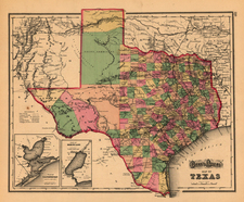 Texas Map By O.W. Gray