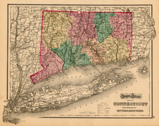 New England Map By O.W. Gray