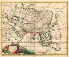 Asia, Asia, Australia & Oceania and Australia Map By Johannes De Ram