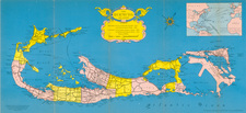 World, Atlantic Ocean and Caribbean Map By Rand McNally & Company