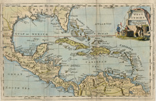 South, Southeast, Caribbean and Central America Map By Thomas Kitchin