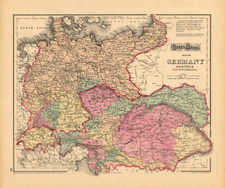 Europe, Switzerland, Austria and Germany Map By O.W. Gray