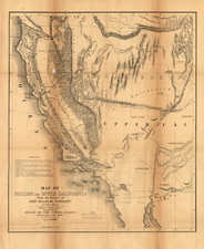 Southwest, Rocky Mountains and California Map By John Charles Fremont / Charles Preuss