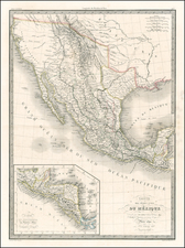 United States, Texas and Southwest Map By Alexandre Emile Lapie