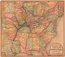 United States, Texas and Plains Map By Rand McNally & Company