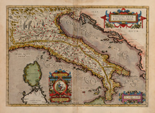 Europe and Italy Map By Abraham Ortelius