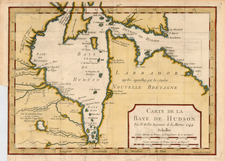 Canada Map By Jacques Nicolas Bellin