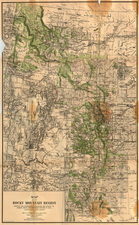 Rocky Mountains Map By Hoen & Co.