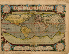 World and World Map By Abraham Ortelius