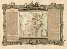 United States, Texas, Southwest, North America, California and Canada Map By Louis Charles Desnos