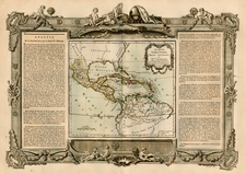 Southeast, Caribbean, Central America and South America Map By Louis Charles Desnos