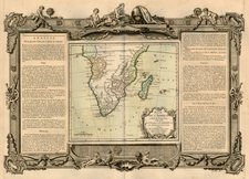 Africa, South Africa and African Islands, including Madagascar Map By Louis Charles Desnos