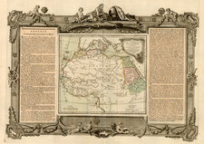 Africa, North Africa, East Africa and West Africa Map By Louis Charles Desnos